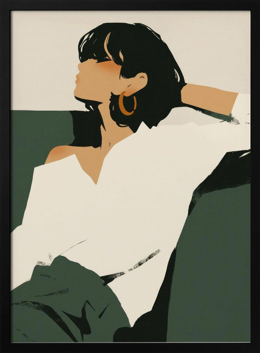 Relaxing woman - Poster / Art Print