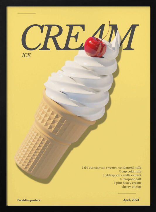 Cherry on Top Ice Cream - Poster / Art Print