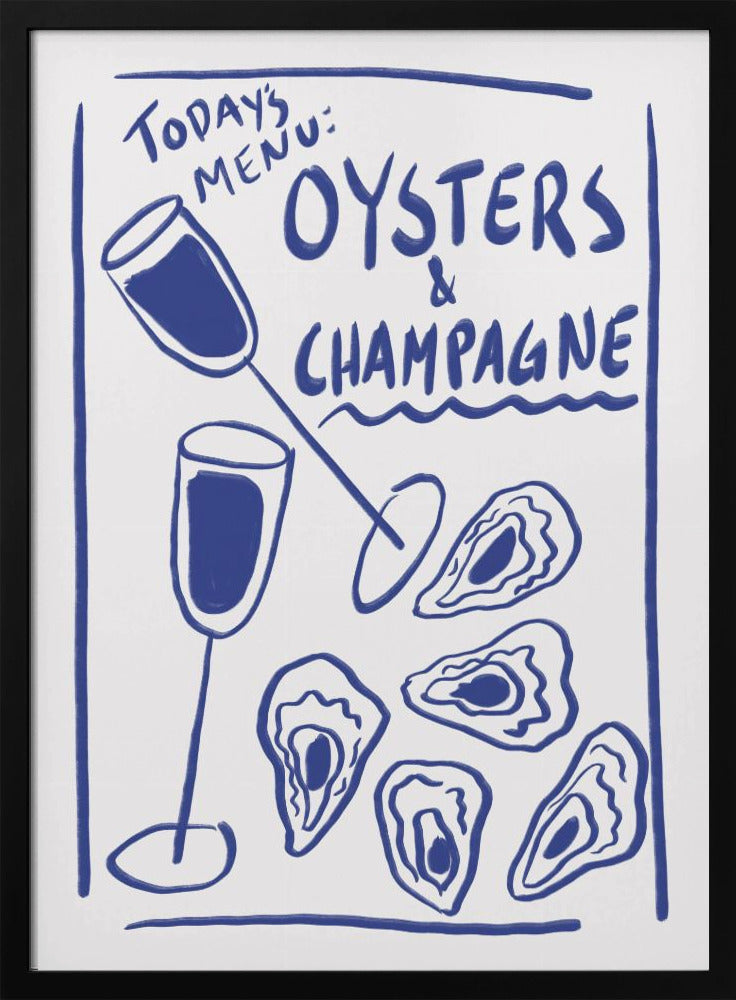 Oysters & Champagne - Poster / Art Print