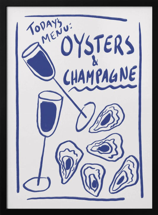Oysters & Champagne - Poster / Art Print