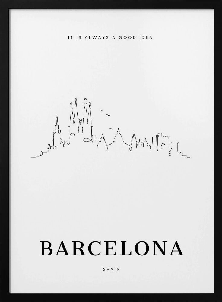 Barcelona - Skyline - Poster / Art Print