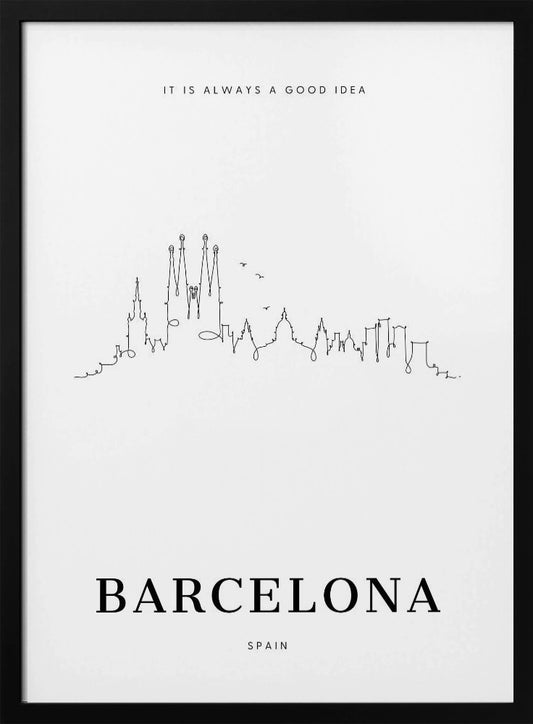 Barcelona - Skyline - Poster / Art Print