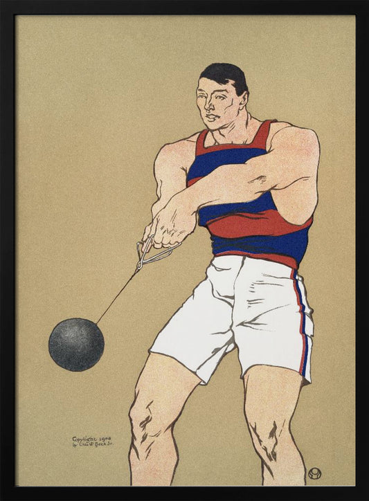 Hammer Throw (1908) - Poster / Art Print