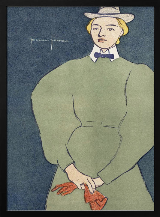 Woman Holding Gloves (1896) - Poster / Art Print