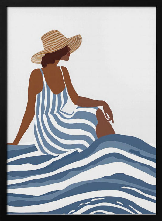 The Girl In the Striped Dress - Poster / Art Print