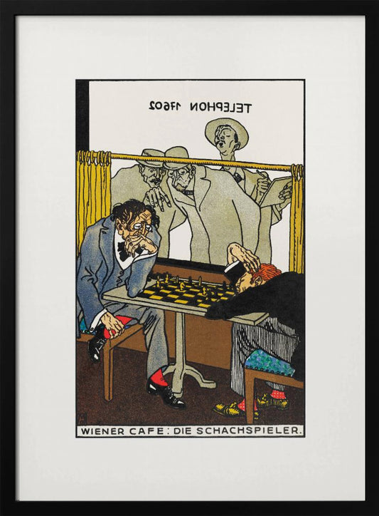 Viennese Café  the Chess Players - Poster / Art Print