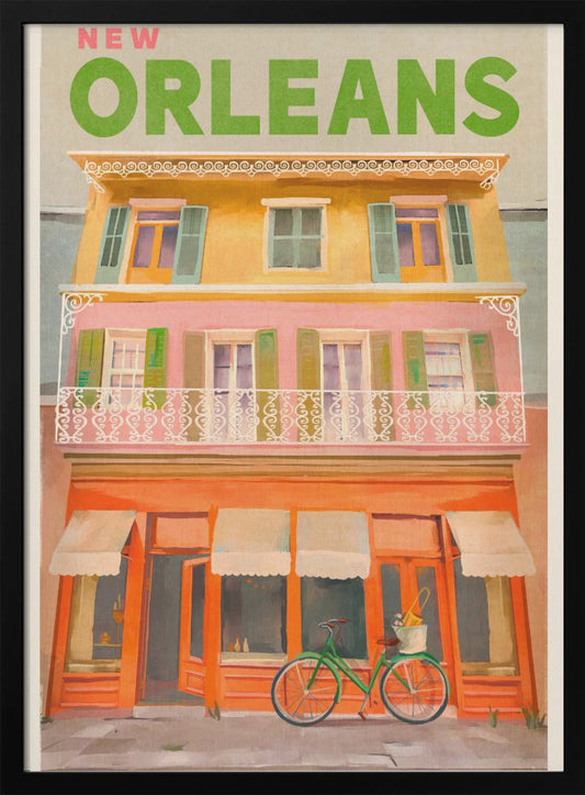 New Orleans Louisiana Vintage Travel Poster - Poster / Art Print