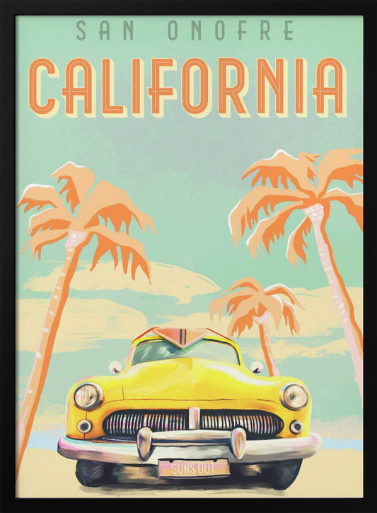 California Surf Poster - Poster / Art Print