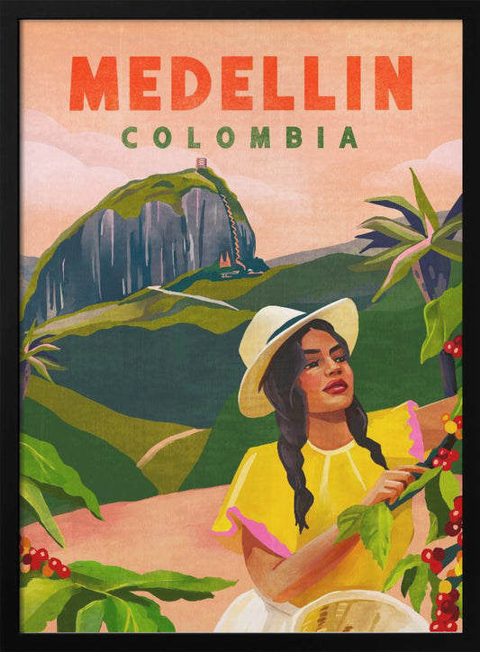 Medellin Colombia Travel Poster - Poster / Art Print