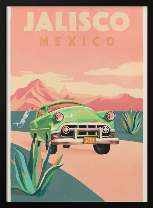 Jalisco Mexico Vintage Travel Poster - Poster / Art Print