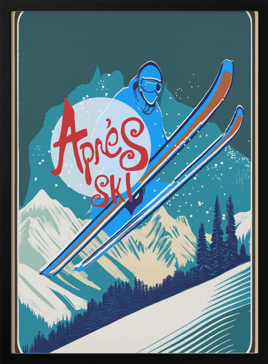 Winter Tourism: Vintage Ski Apres Ski Poster - Poster / Art Print