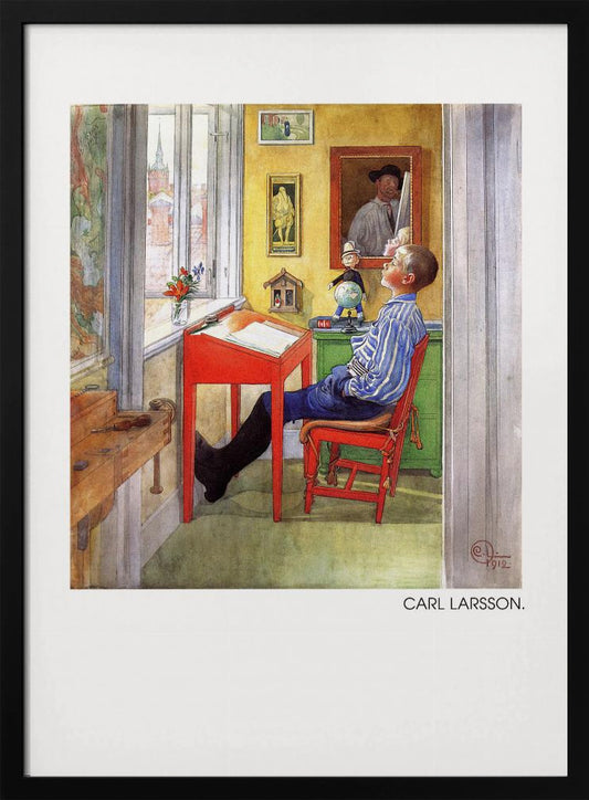 Esbjorn Doing His Homework - Poster / Art Print