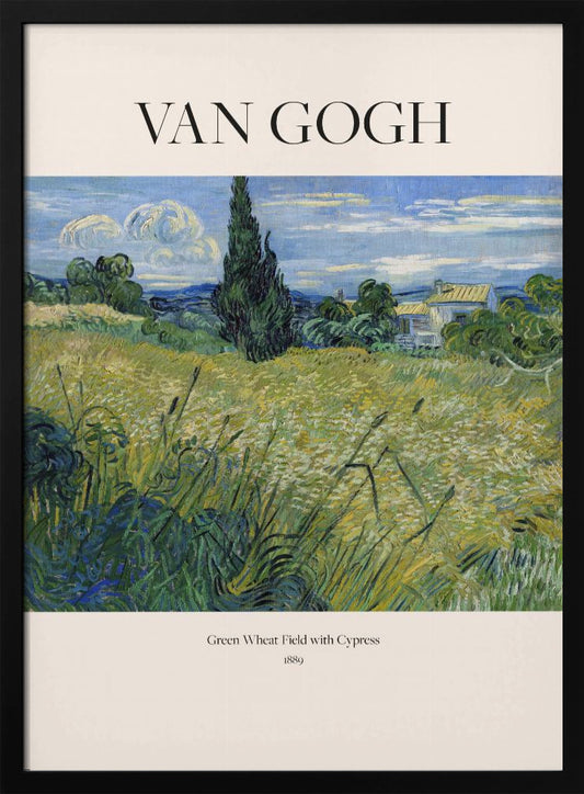 Green Wheat Field With Cypress (1889) Van Gogh - Poster / Art Print