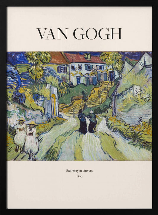 Stairway At Auvers (1890) Van Gogh - Poster / Art Print