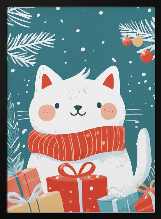 Christmas Cat - Poster / Art Print