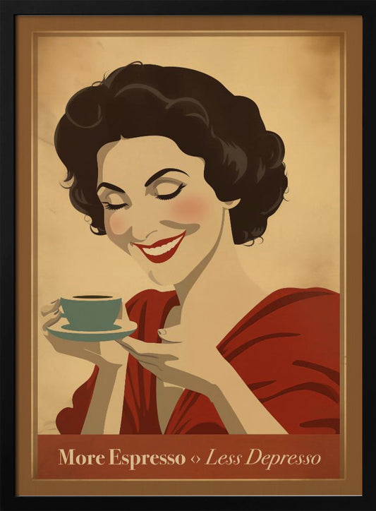 More Espresso - Less Depresso - Poster / Art Print