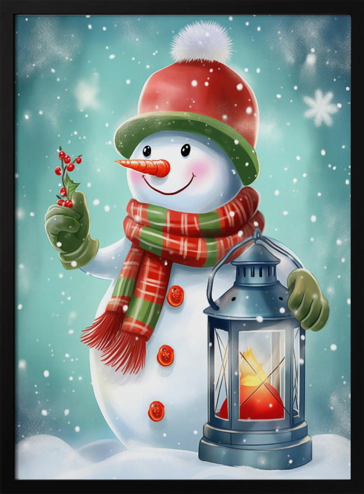 Cute Snowman No 2 - Poster / Art Print