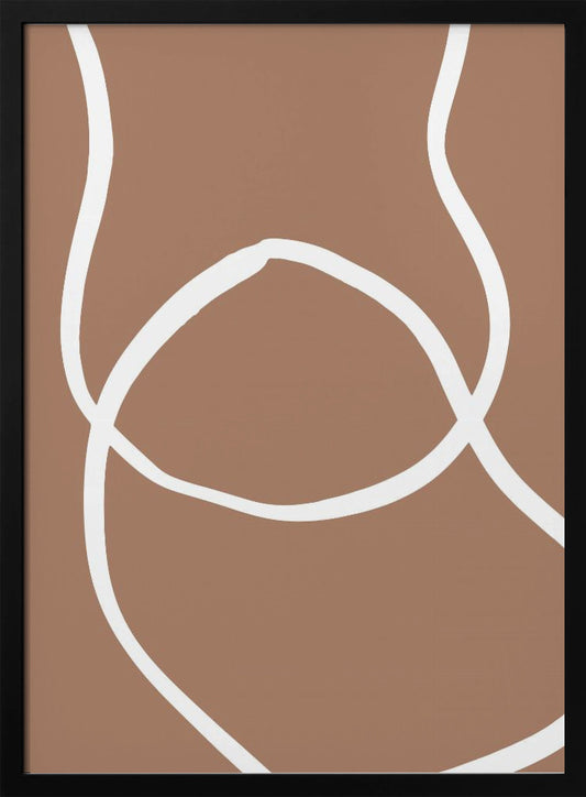 Abstract Lines Mocha 2 - Poster / Art Print