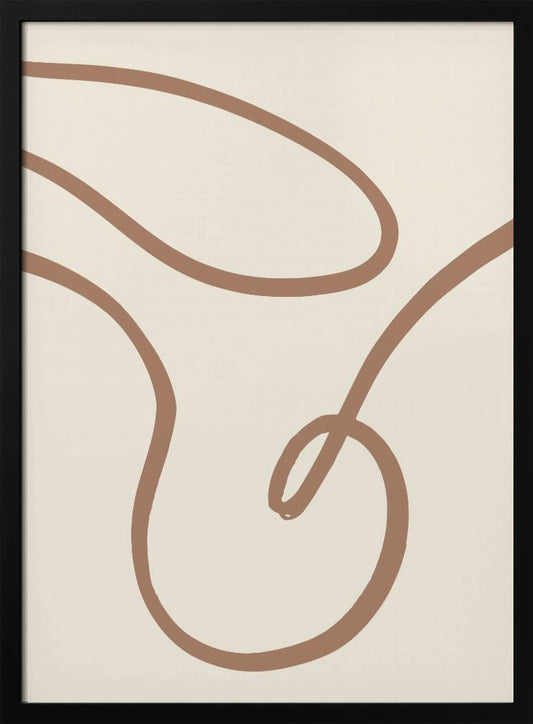 Abstract Lines Mocha 3 - Poster / Art Print