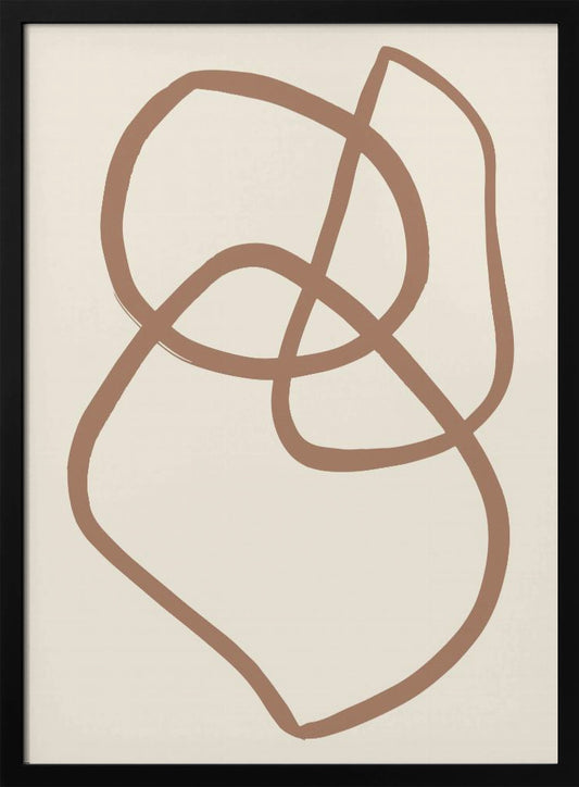 Abstract Lines Mocha 5 - Poster / Art Print