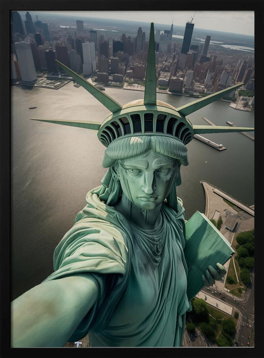 The Statue of Liberty Selfie - Poster / Art Print