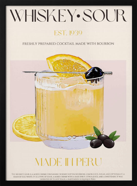 Whiskey sour print - Poster / Art Print