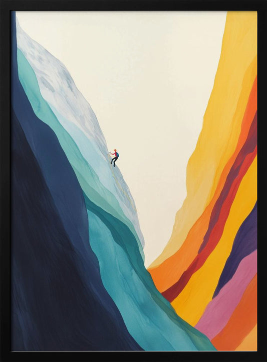 Climbing Rainbow Mountains - Poster / Art Print