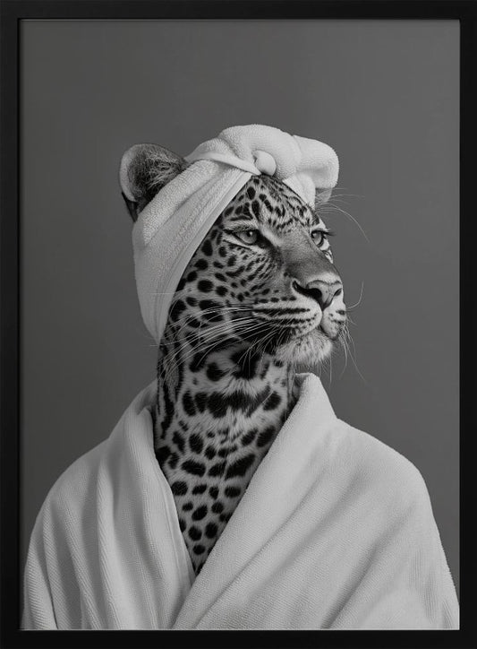 Lady Leopard Spa Day - Poster / Art Print