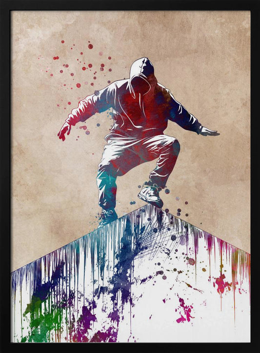 Parkour city sport art - Poster / Art Print