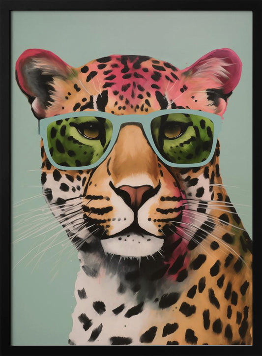 Leopard With Glasses - Poster / Art Print