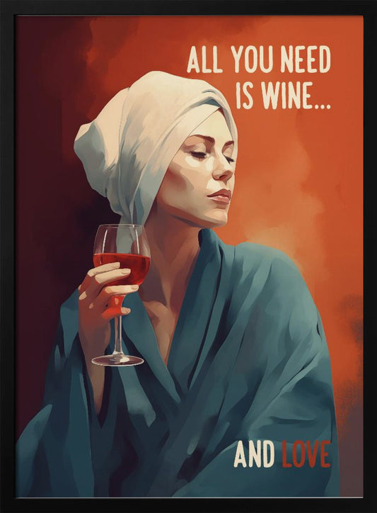 All You Need Is Wine - Poster / Art Print