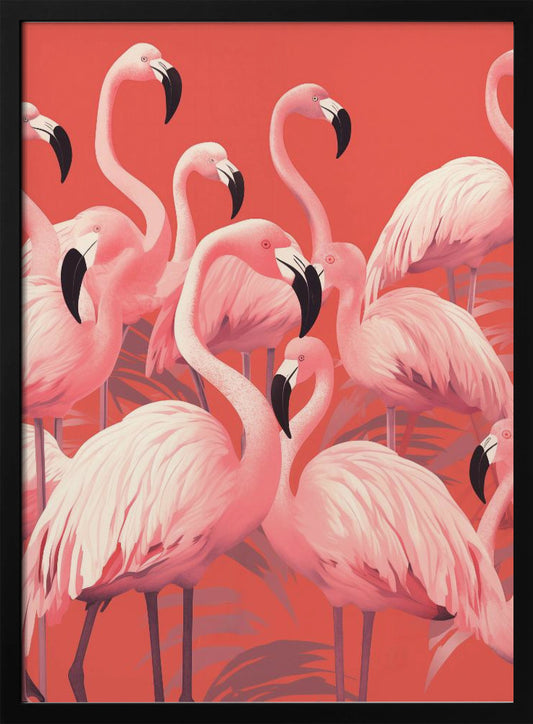 Vibrant Pink Flamingos - Poster / Art Print