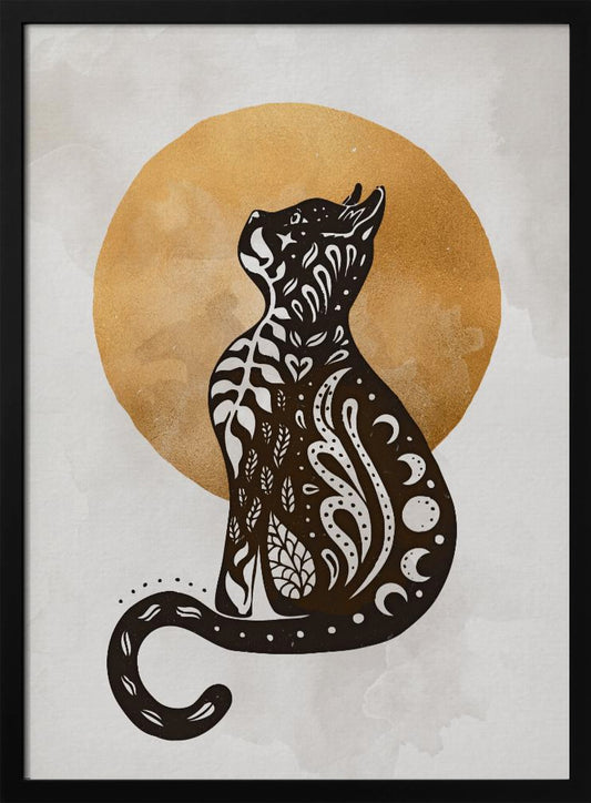 Mystic Moon Cat - Poster / Art Print