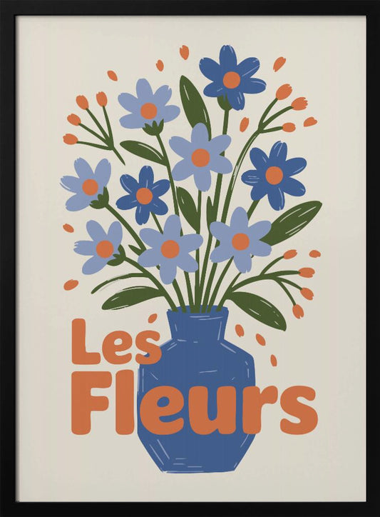 Charming Blue Blooms - Poster / Art Print