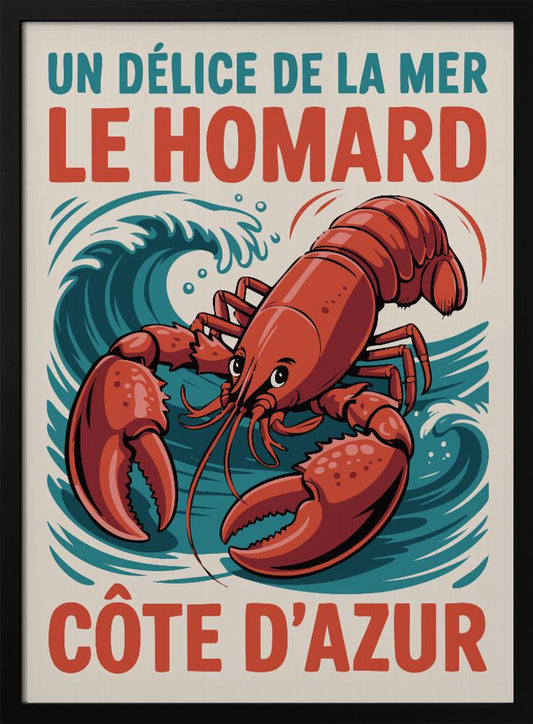 Azure Lobster Delight - Poster / Art Print