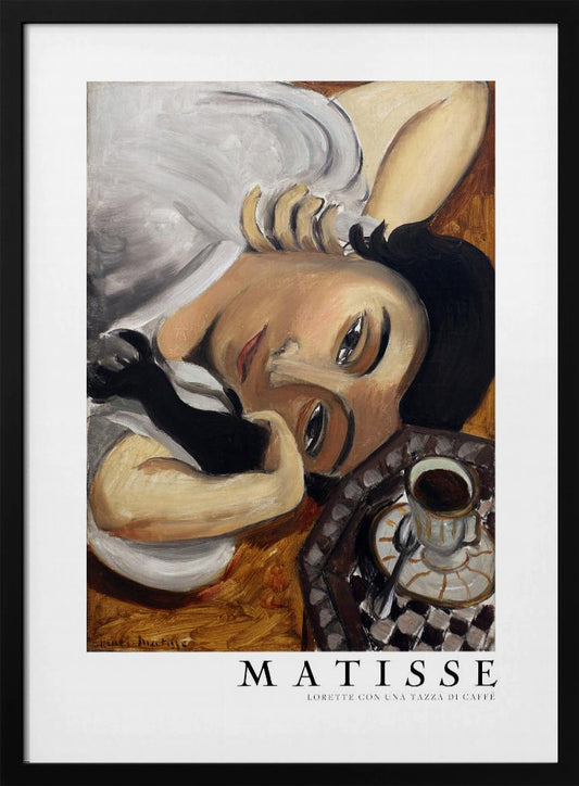 Lorette Con Una Tazza Di Caffe 1916 Boarder - Poster / Art Print