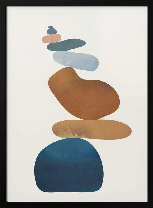 Colorful Stone Balance - Poster / Art Print