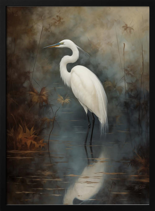 White Egret - Poster / Art Print