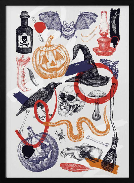 Halloween Collage Art - Poster / Art Print