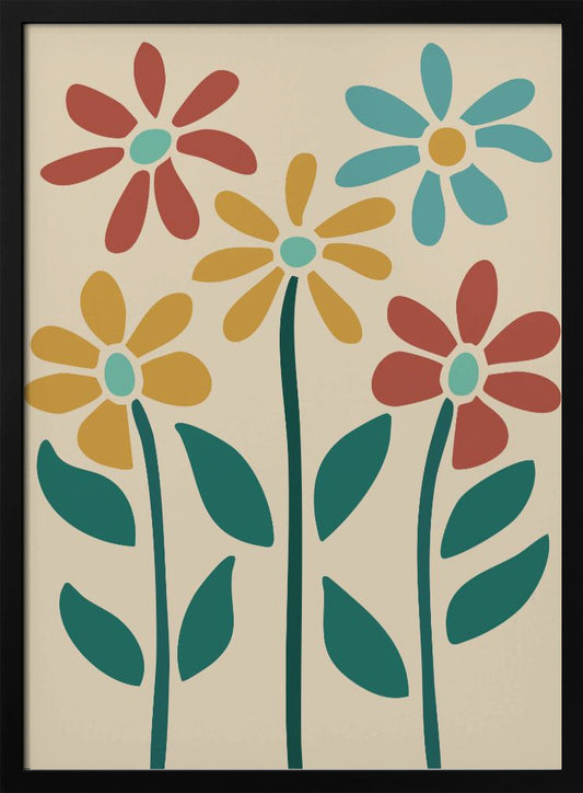 Boho Flowers Series No 3 - Poster / Art Print
