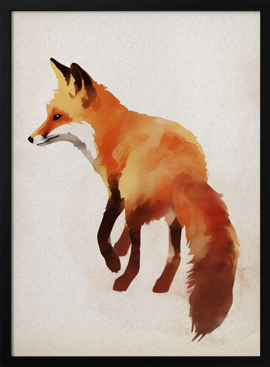 Red Fox Watercolor - Poster / Art Print