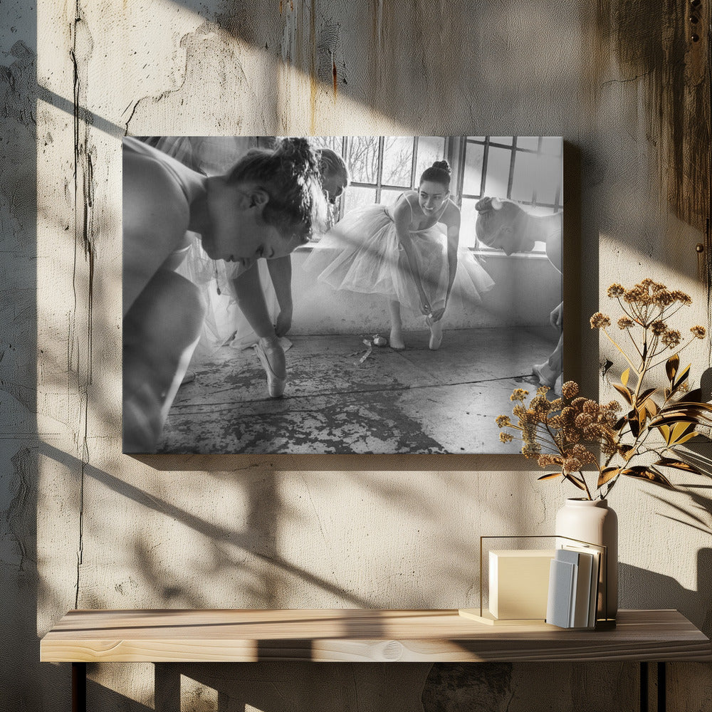 Ballet dancers preparation... - Poster / Art Print