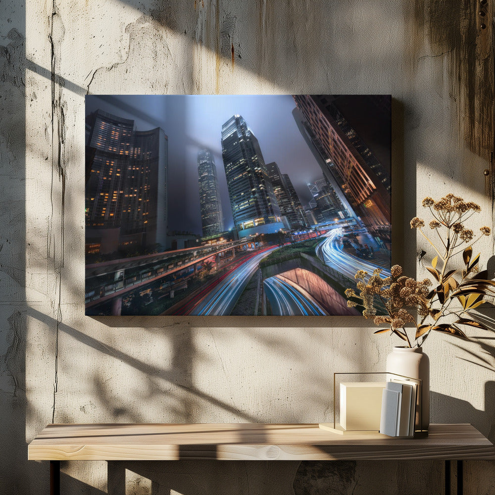 Hong Kong City Lights - Poster / Art Print