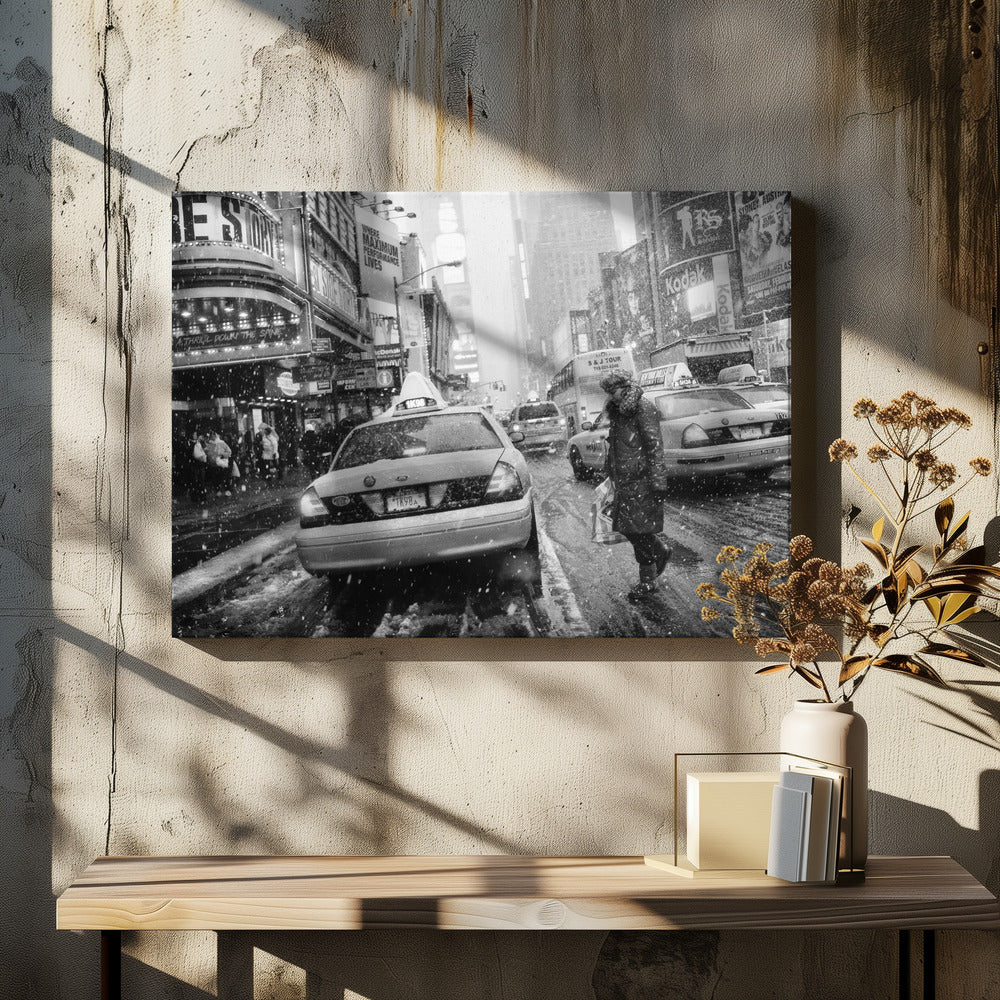 New York in Blizzard - Poster / Art Print