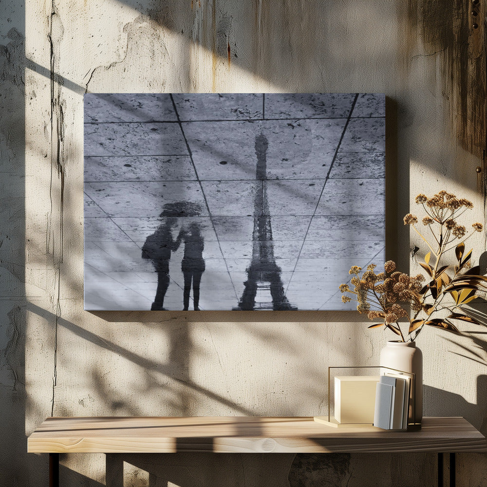 Under the Rain in Paris - Poster / Art Print