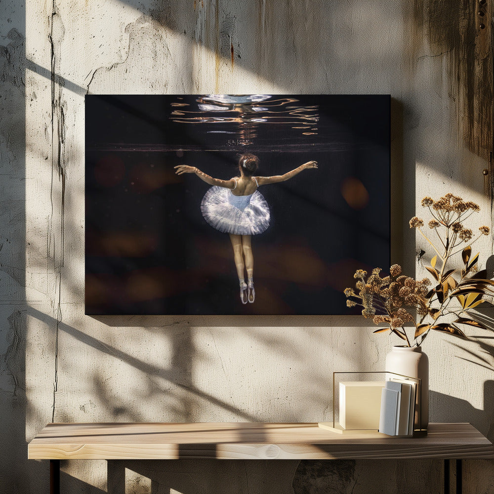 Underwater white ballet - Poster / Art Print