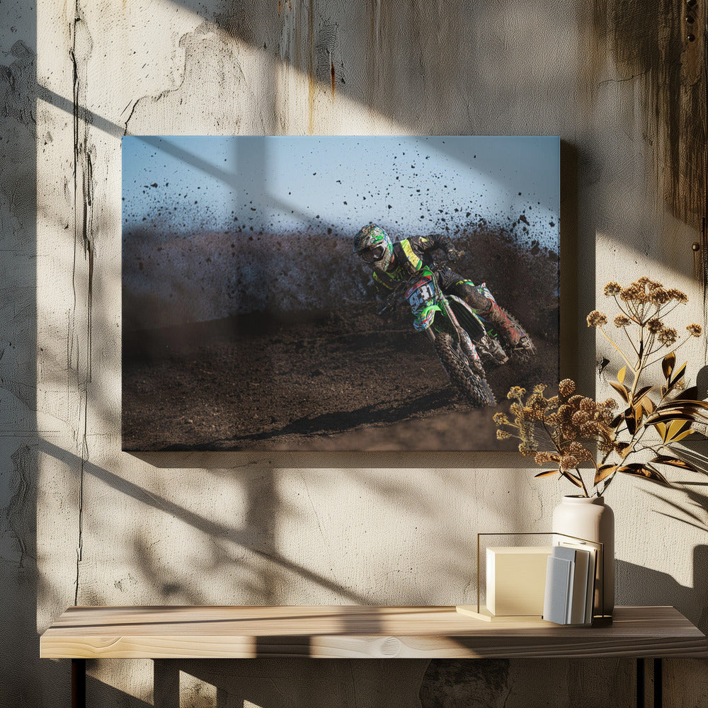 Motocross i lera - Poster / Art Print
