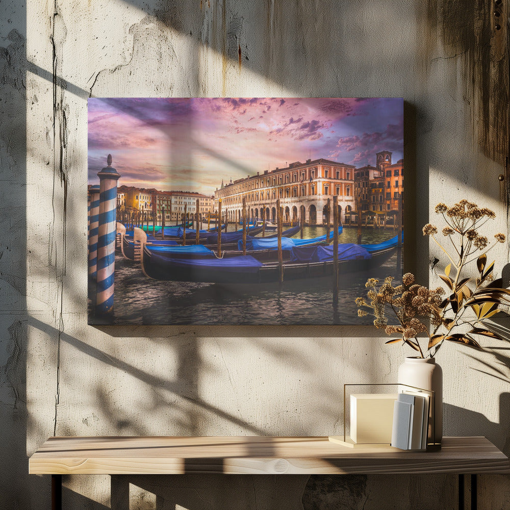 Gondolas of the Grand Canal - Poster / Art Print