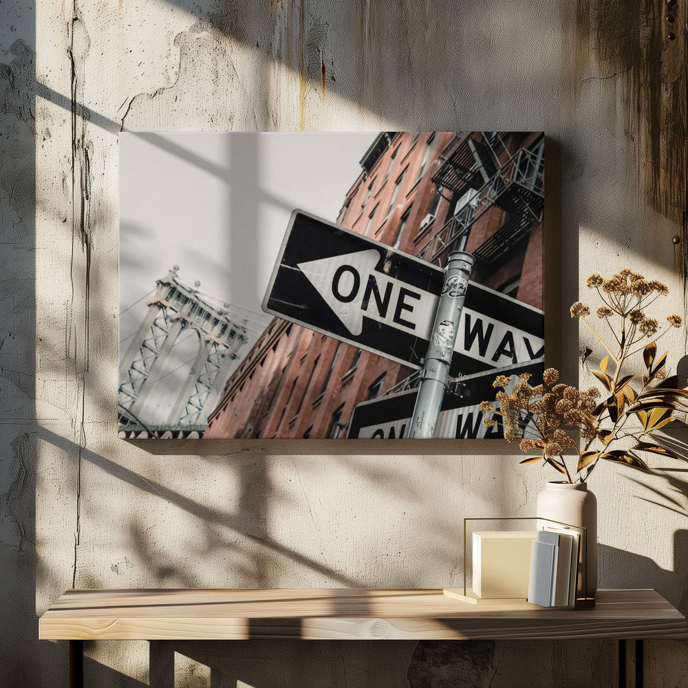 Manhattan Bridge One Way - Poster / Art Print