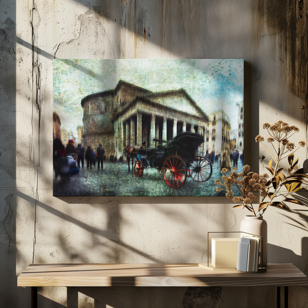 Carriage with horse - Poster / Art Print